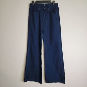 7 for all mankind the trousers blue flare jeans size 27